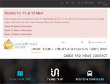 Tablet Screenshot of cascadeseasttransit.com